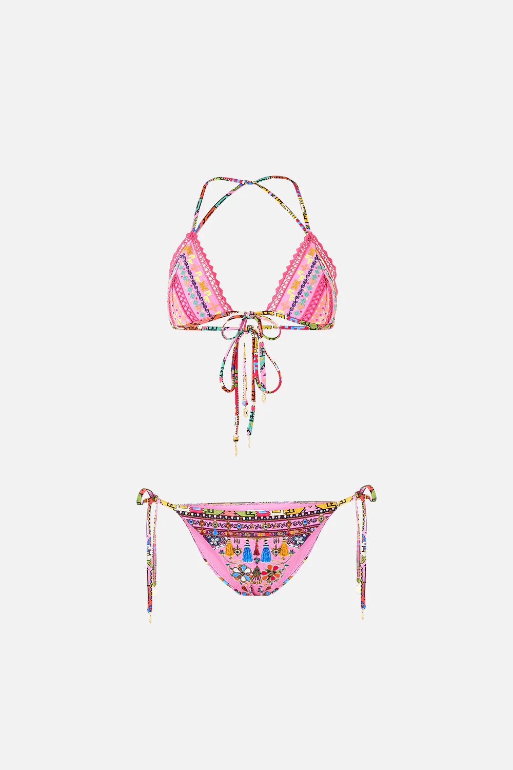 EMBROIDERED TRI BIKINI PATCHWORK PANORAMA - Image 3