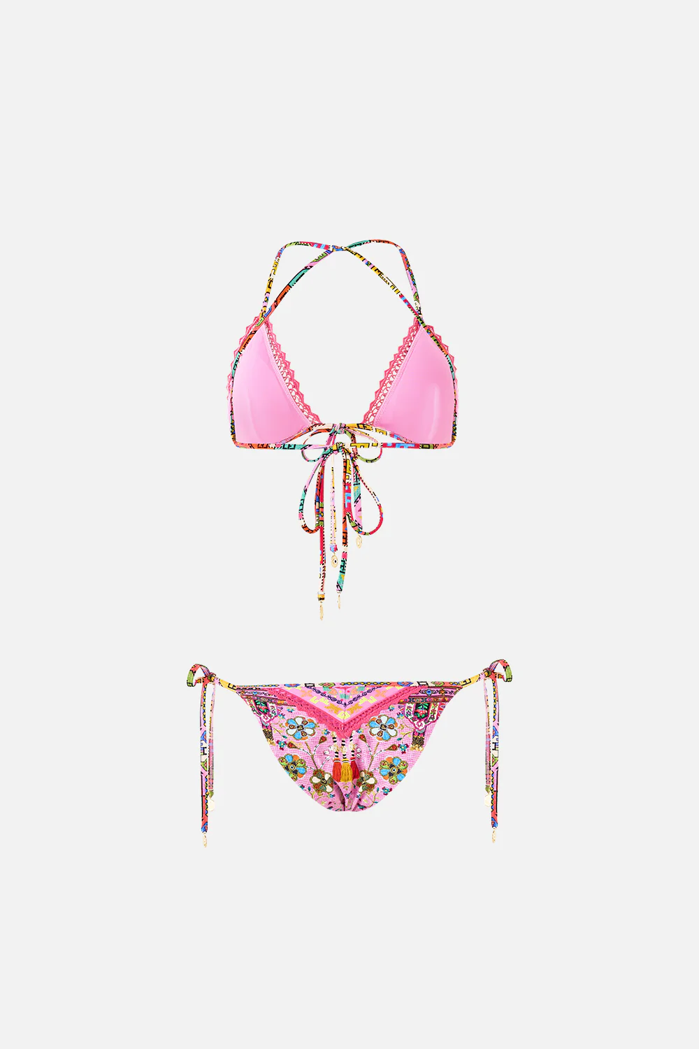 EMBROIDERED TRI BIKINI PATCHWORK PANORAMA - Image 6