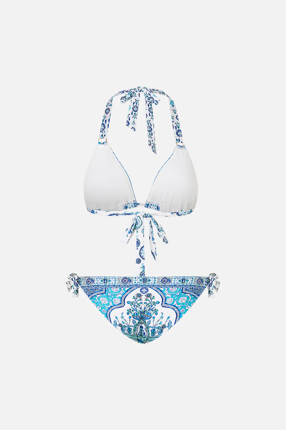 TRIANGLE BIKINI SET WITH TIE SIDES AND RING TRIMS ISNIK LULLABY - Image 7