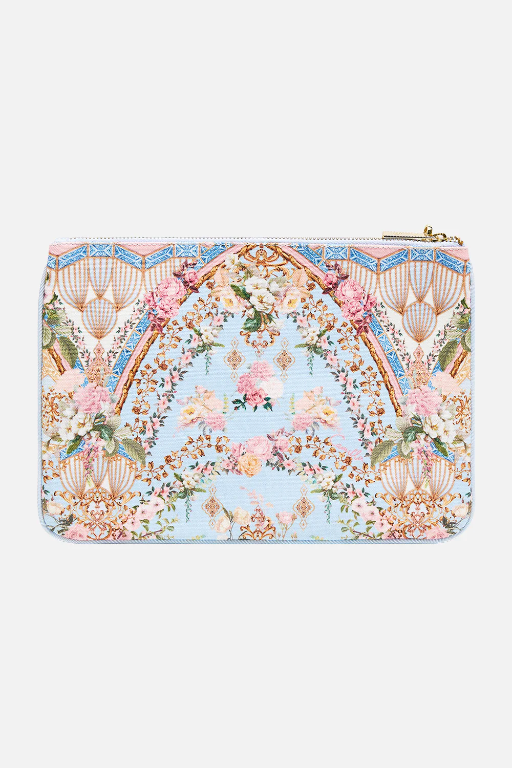 SMALL CANVAS CLUTCH TILED IN TIME - Image 2