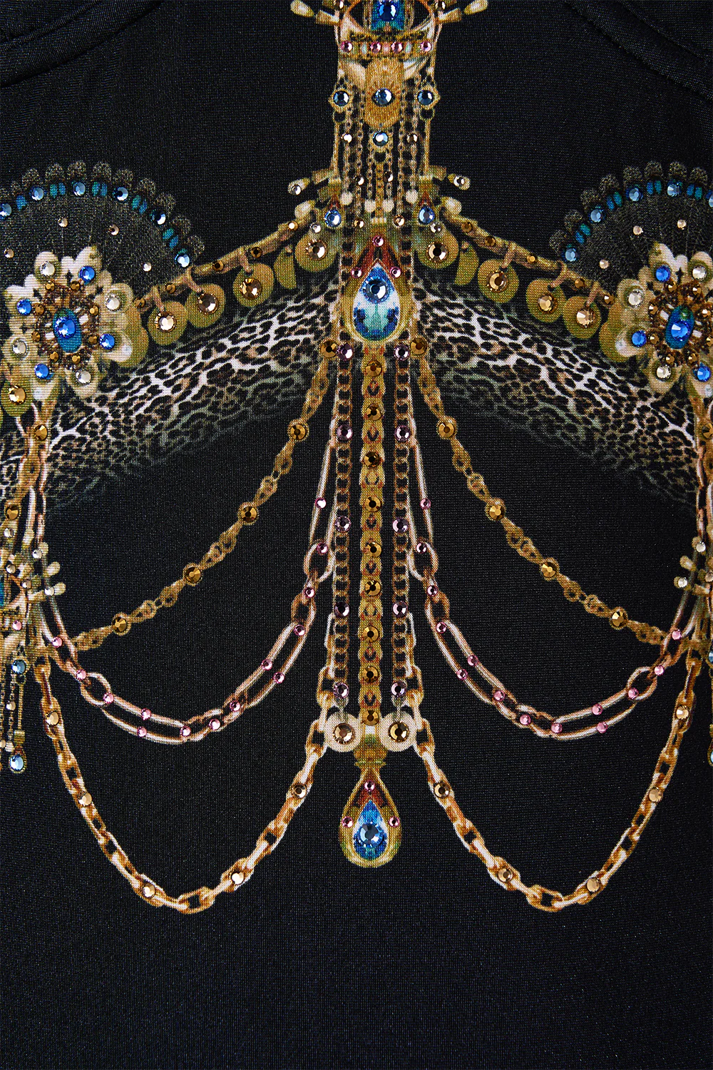 HIGH NECK HALTER UNDERWIRE ONE PIECE WITH CHAIN SONG OF THE SOLSTICE - Image 8