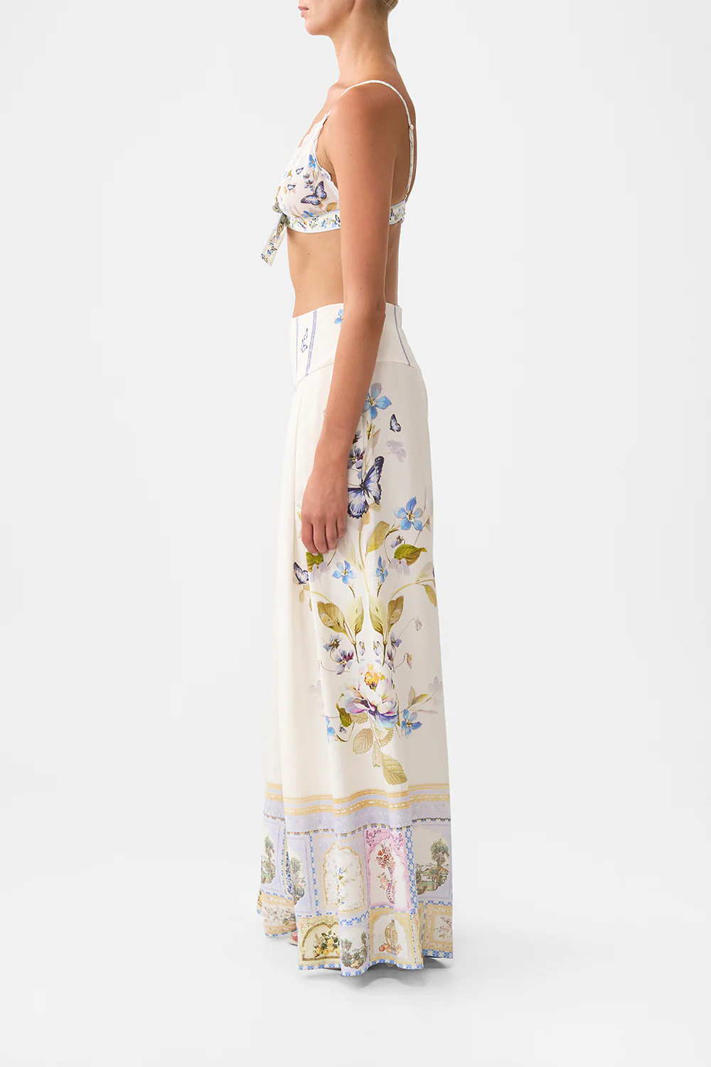 SCALLOPED EDGE TRIANGLE BRALETTE WITH BOW FRONT BOTANICAL BALLADS - Image 4
