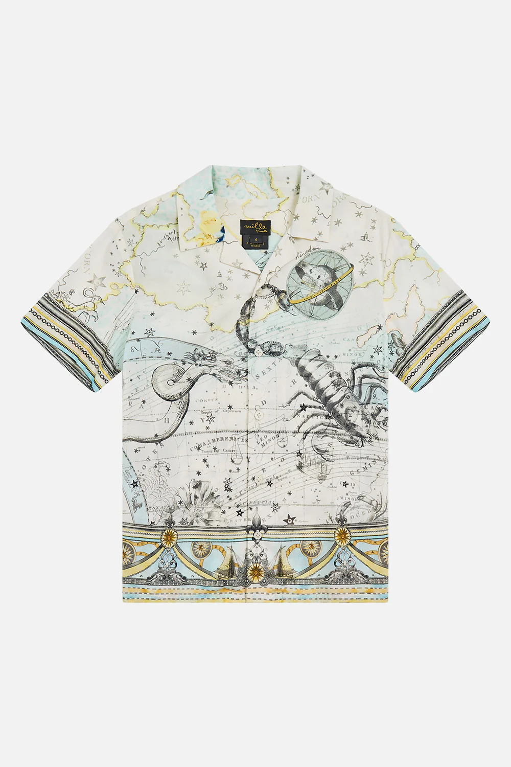 BOYS SHORT SLEEVE CAMP COLLARED SHIRT MY LUCKY STARS