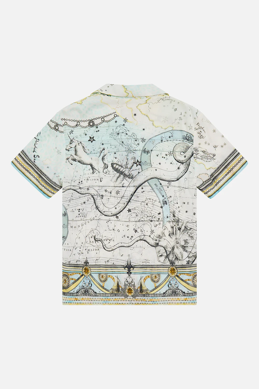 BOYS SHORT SLEEVE CAMP COLLARED SHIRT MY LUCKY STARS - Image 2