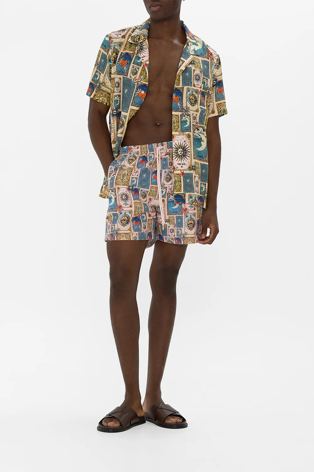 MID LENGTH BOARDSHORT WITH ELASTIC WAIST HOUSE OF HOROSCOPES - Image 7