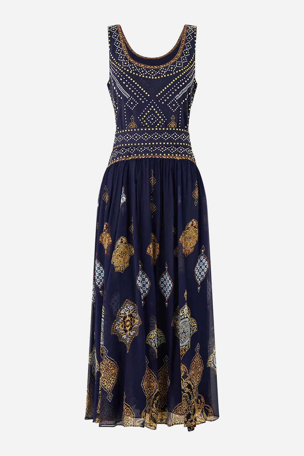 JERSEY TANK DRESS WITH CONTRAST SKIRT THE IMPERIAL GATE - Image 3