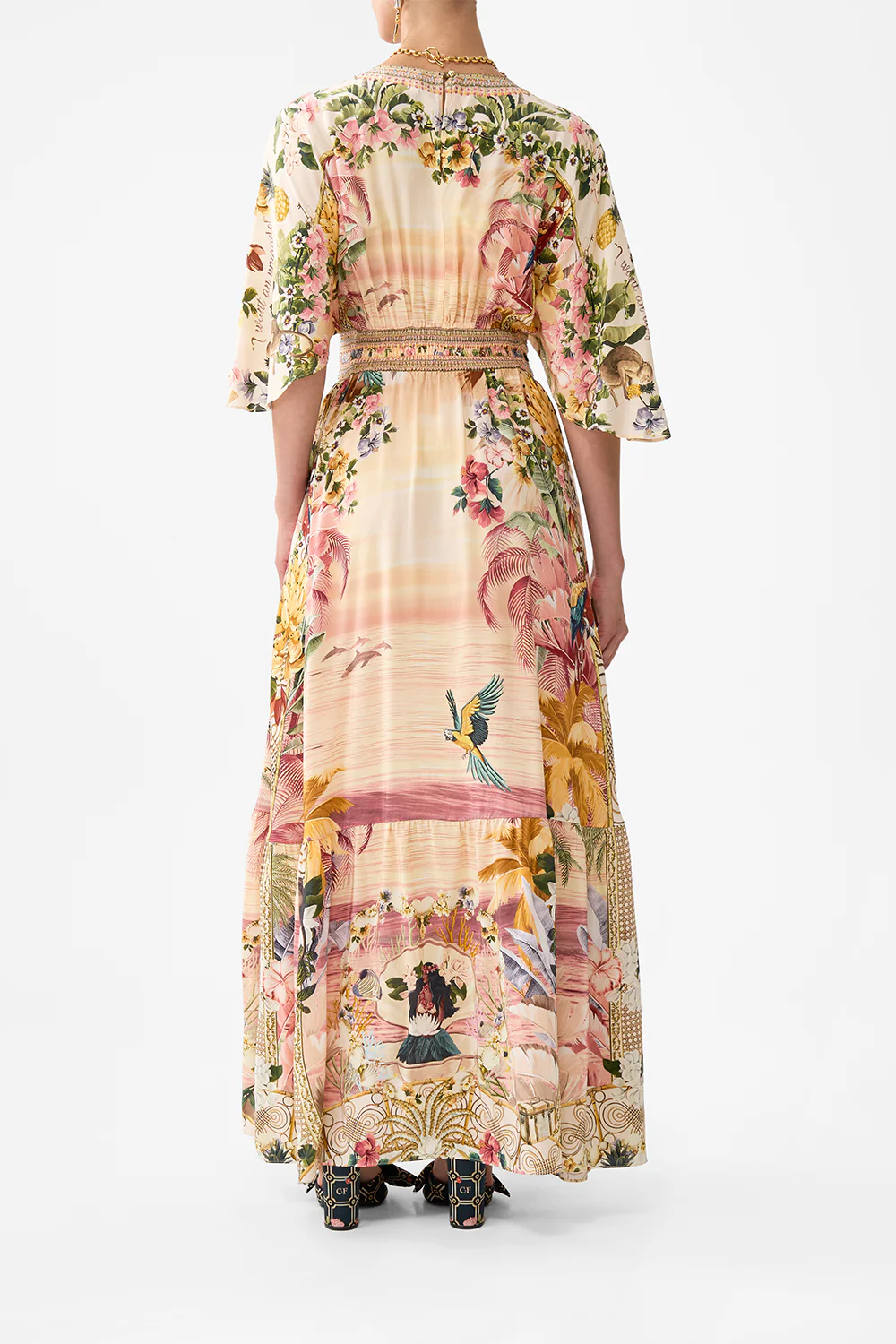WAISTED DRESS WITH HEM RUFFLE WELCOME TO THE WHITE LOTUS - Image 2
