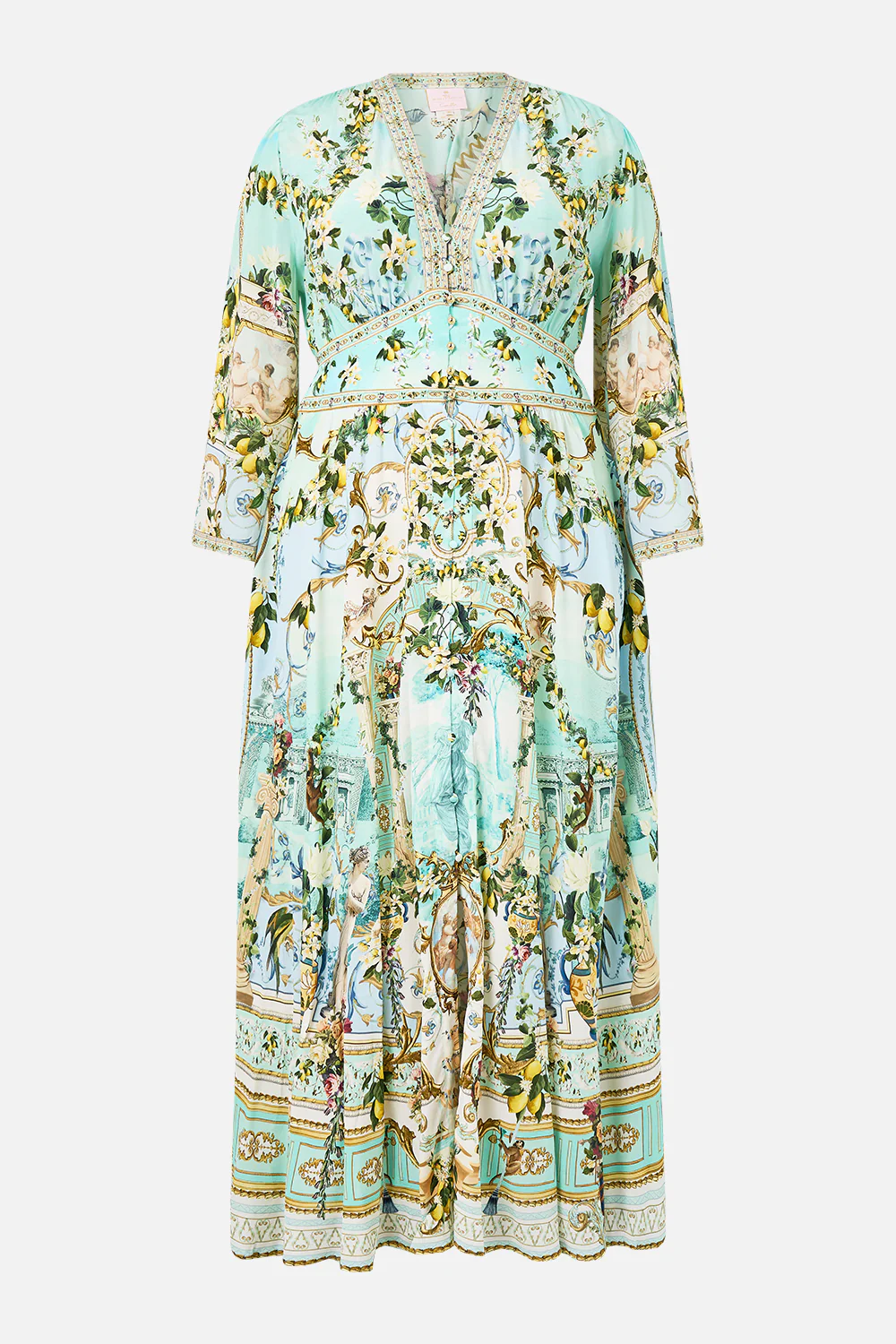 KIMONO SLEEVE DRESS WITH SHIRRING DETAIL VENUS ON A VESPA - Image 11