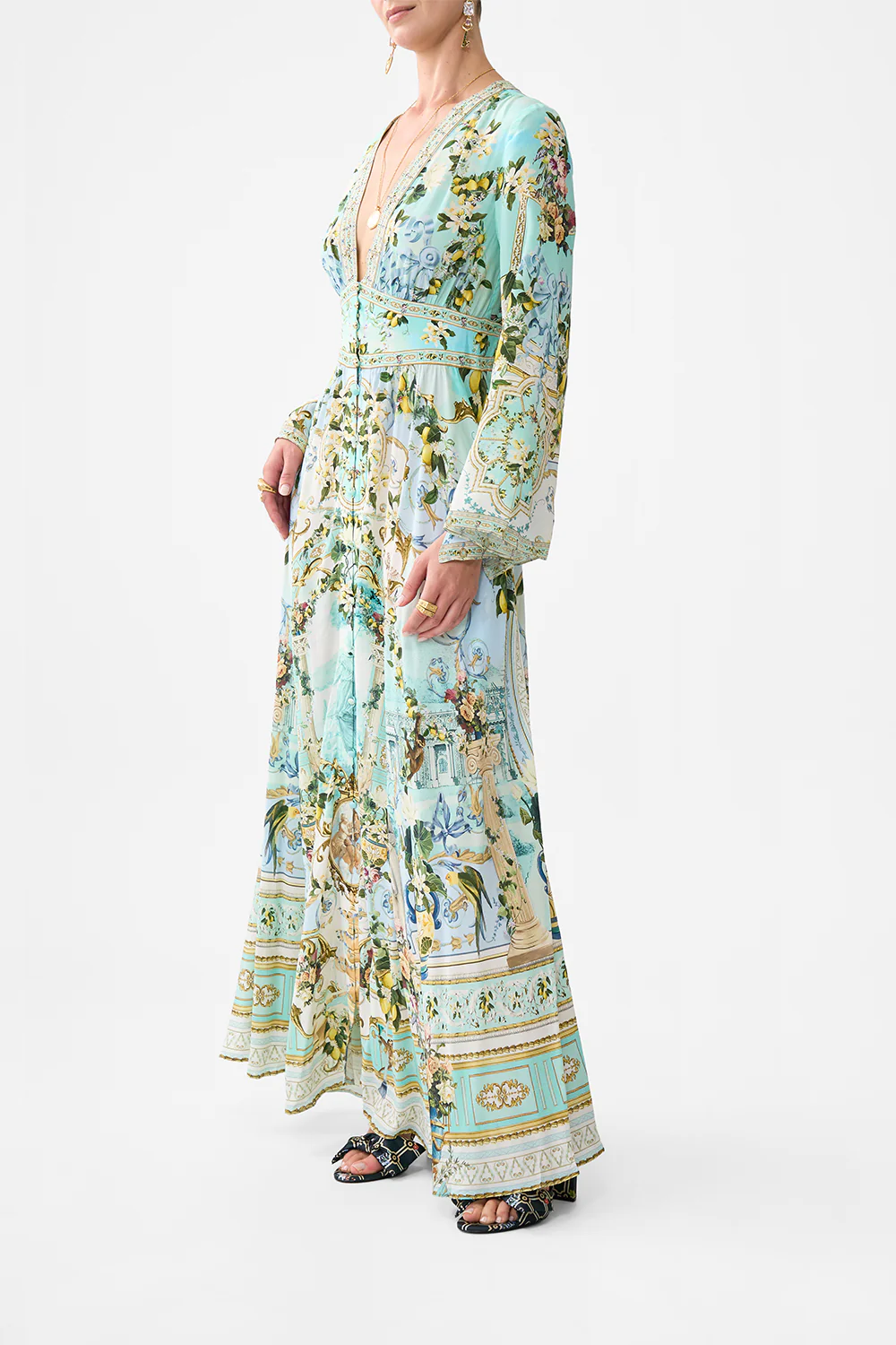 KIMONO SLEEVE DRESS WITH SHIRRING DETAIL VENUS ON A VESPA - Image 4