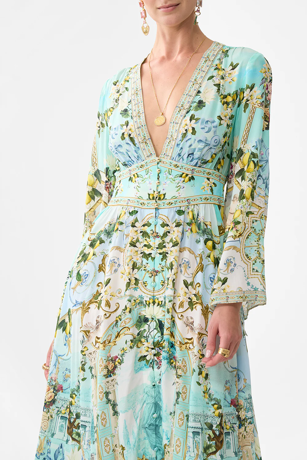 KIMONO SLEEVE DRESS WITH SHIRRING DETAIL VENUS ON A VESPA - Image 5