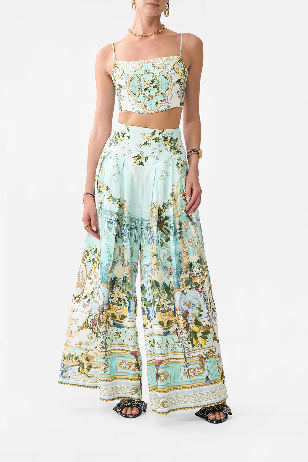 CORSET WAIST WIDE LEG PANT VENUS ON A VESPA