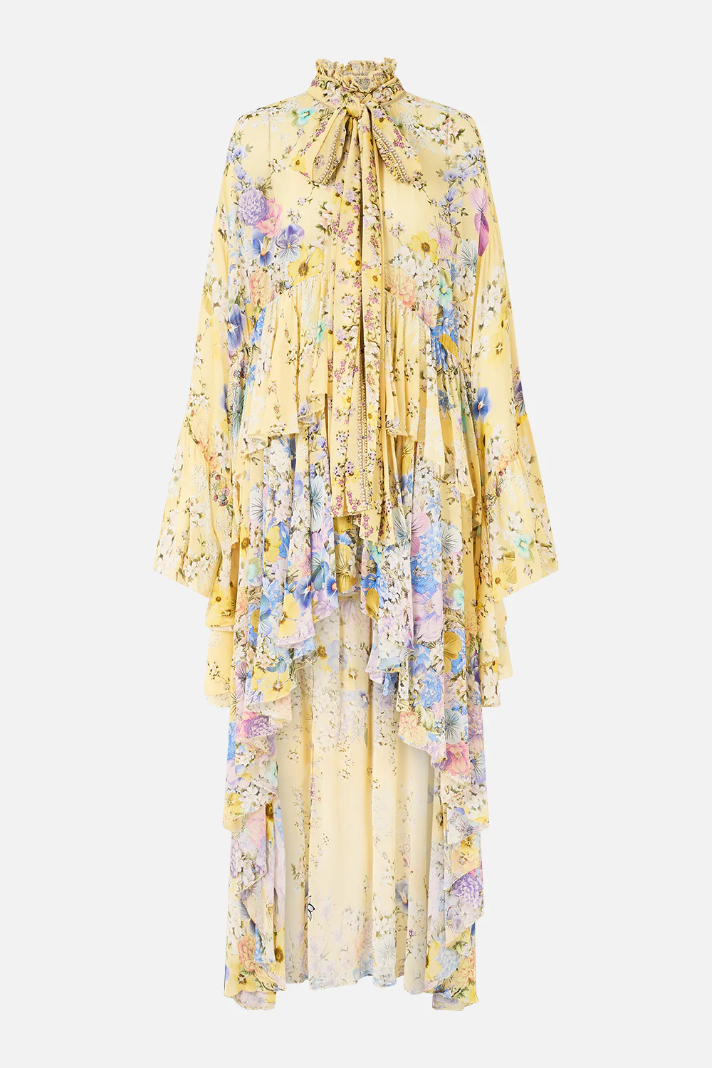 RUFFLE HIGH LOW DRESS WITH LONG SLEEVE DARLING BUDS - Image 3