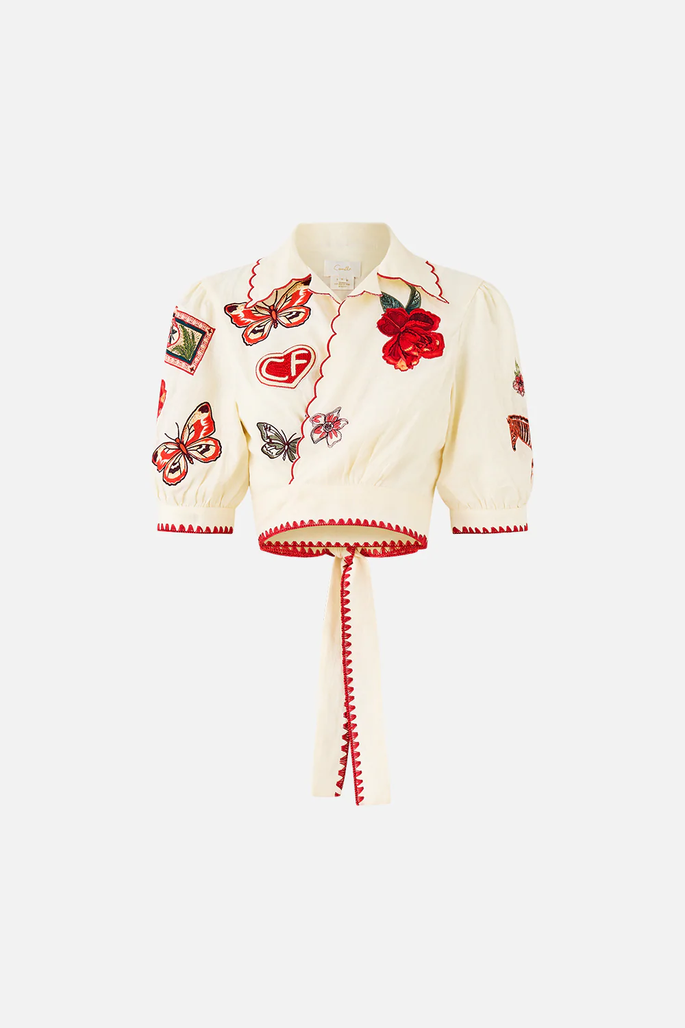 CROPPED TOP WITH TIE FRONT HIGH CLASS HOOKAH - Image 3