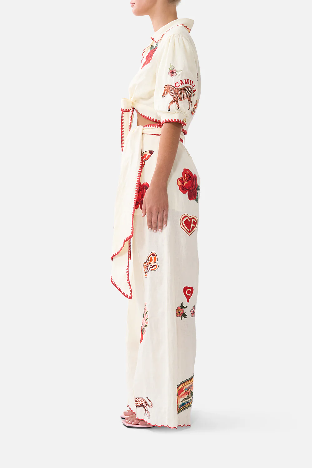 CROPPED TOP WITH TIE FRONT HIGH CLASS HOOKAH - Image 4