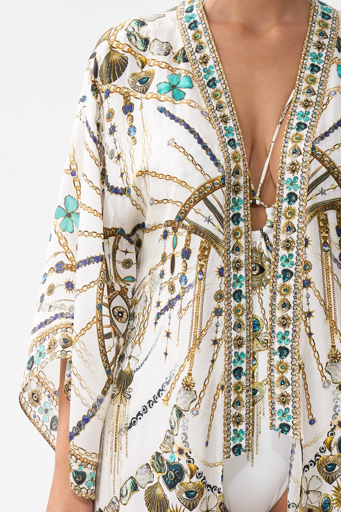 KIMONO WITH LONG UNDERLAYER CHAIN GANG - Image 6