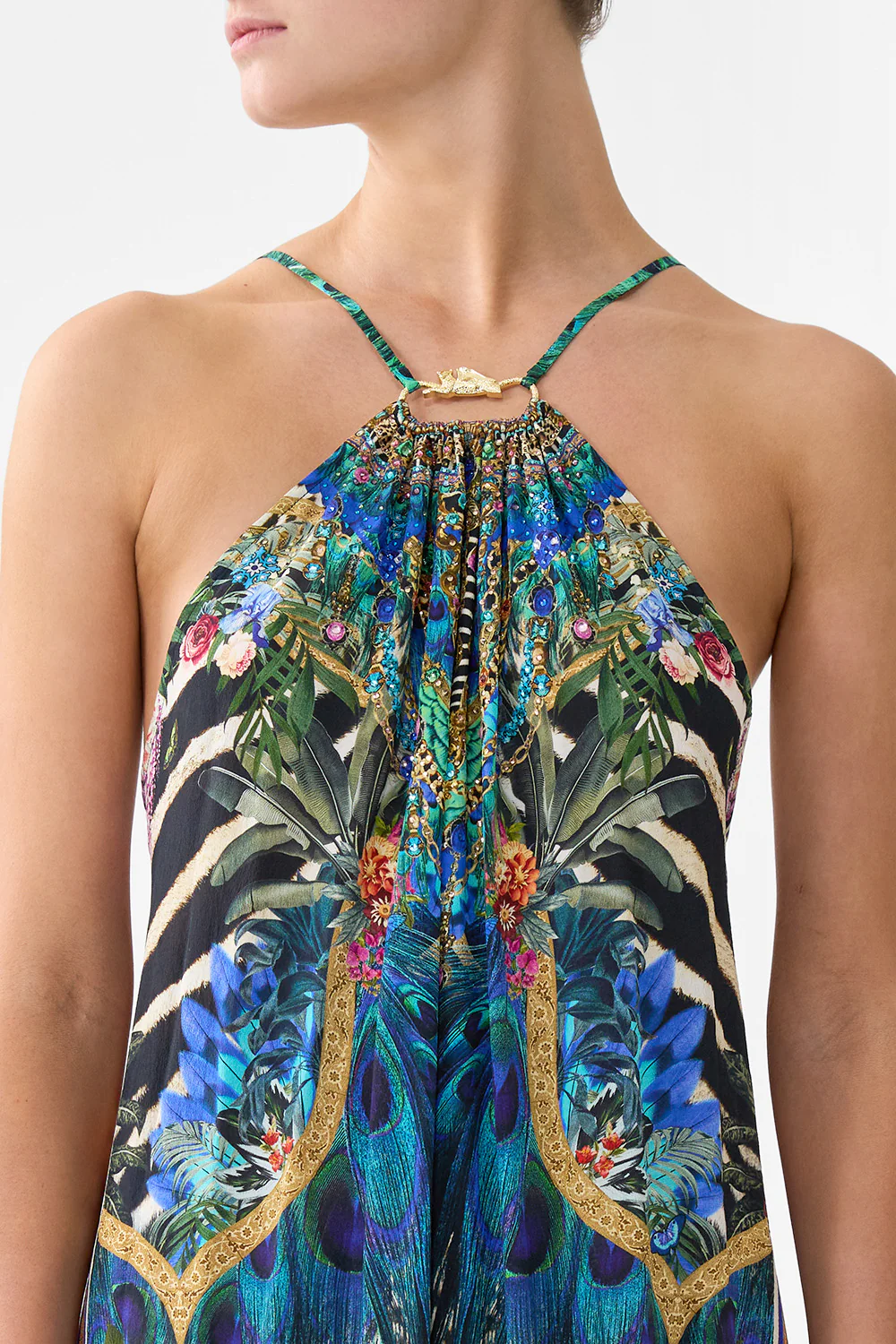 GATHER NECK HARDWARE MAXI DRESS ANIMAL ALCHEMY - Image 6