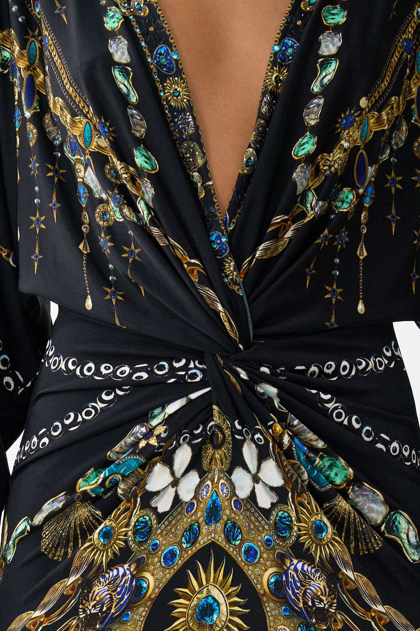 LONG SPLIT FRONT TWIST DRESS AMULETS AND ALCHEMY - Image 6