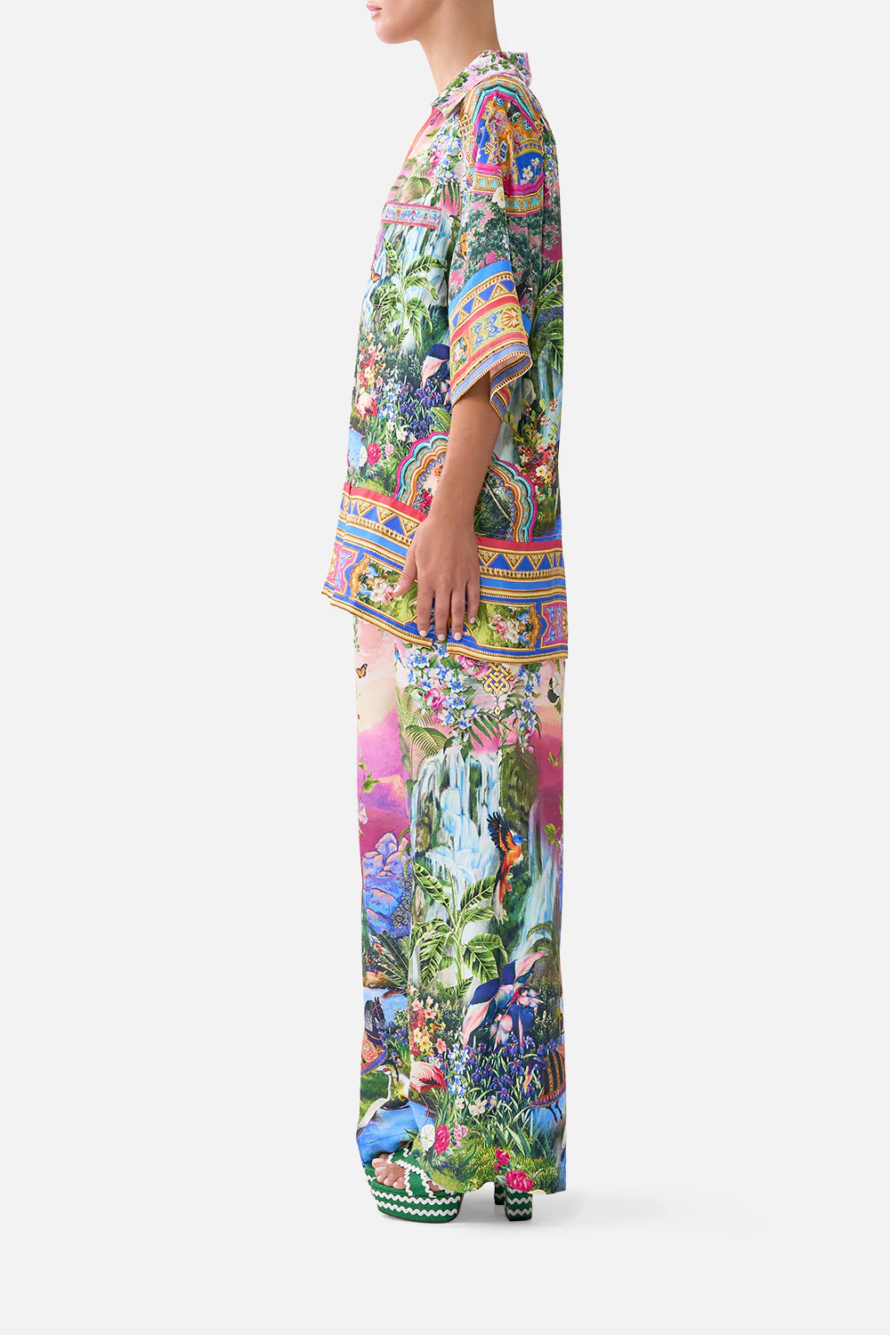 BUTTON FRONT LOUNGE PANT TURKISH DELIGHT - Image 4