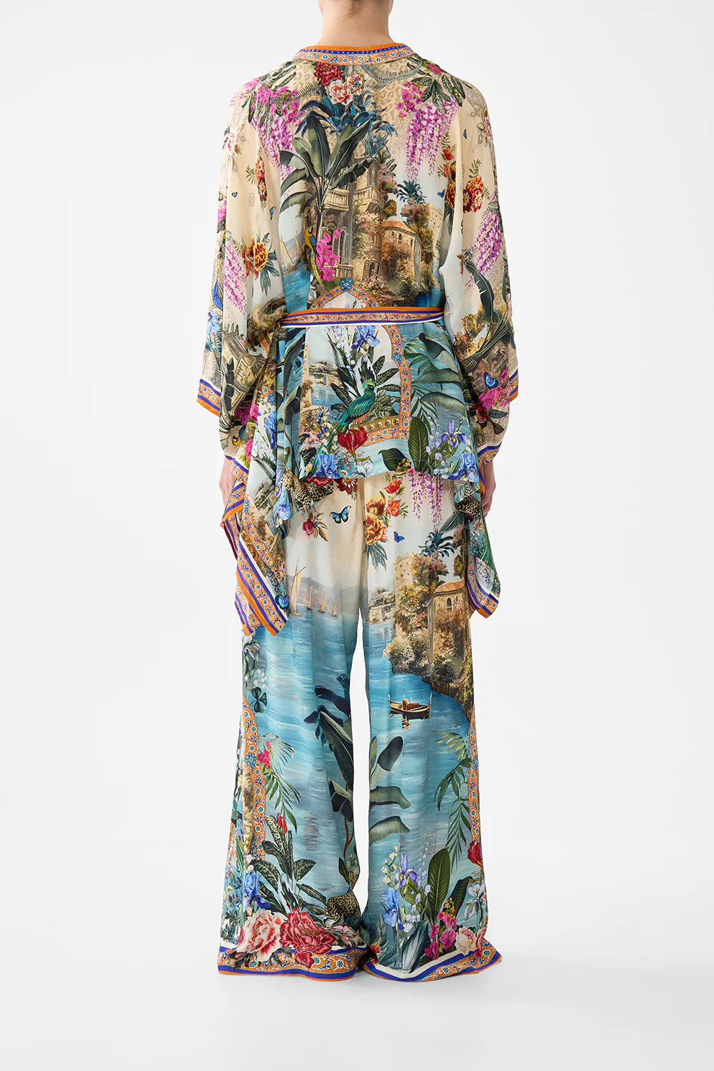 BUTTON THROUGH SCARF BLOUSE BODRUM BOTANICALS - Image 2