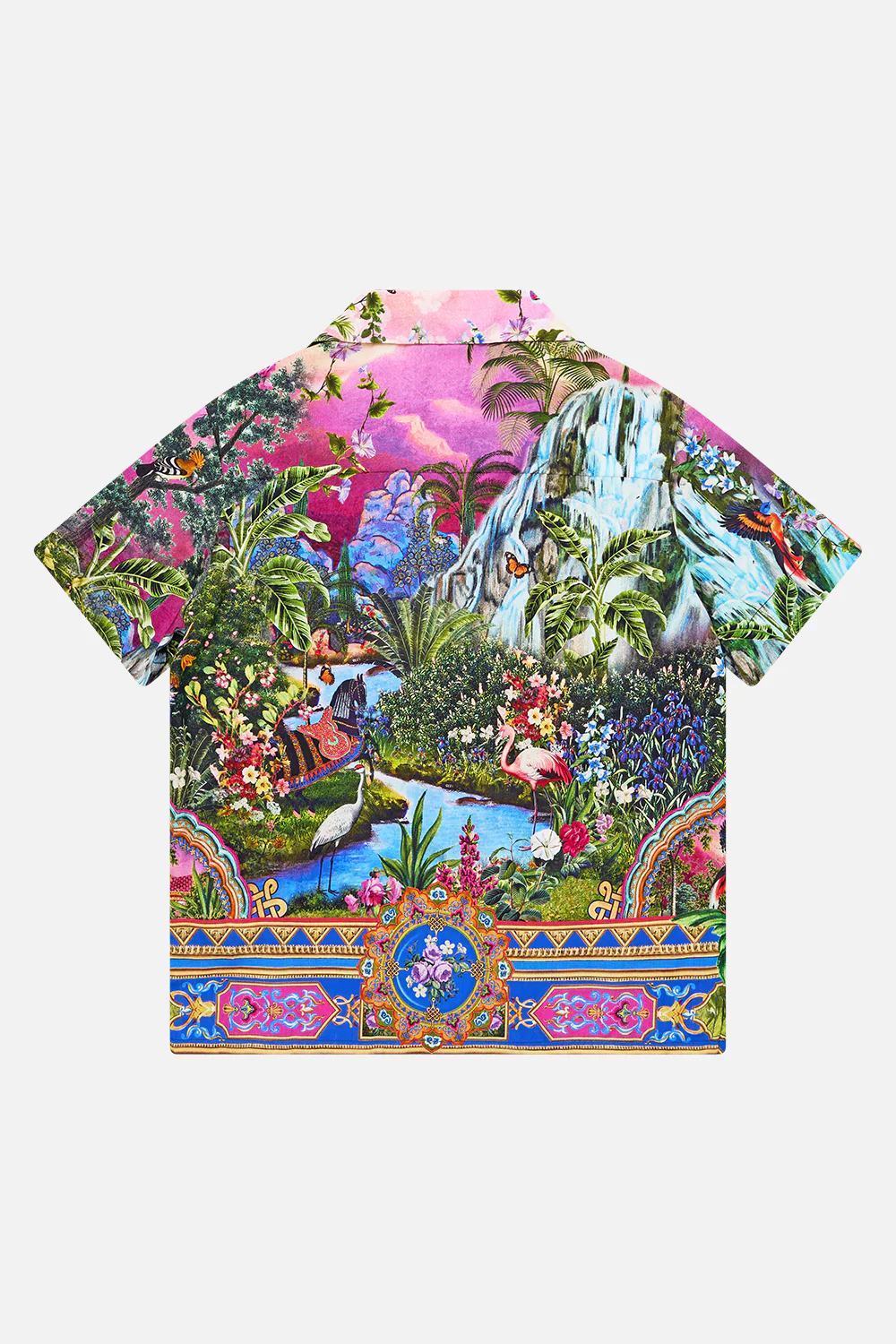BOYS SHORT SLEEVE CAMP COLLARED SHIRT TURKISH DELIGHT - Image 2