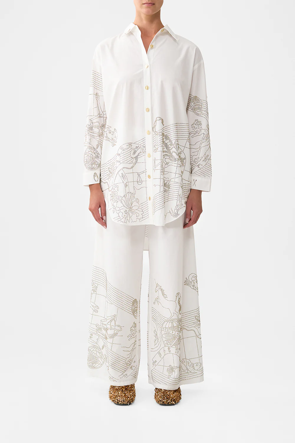 SHIRT TUNIC WITH SIDE BUTTONS HOUSE OF HOROSCOPES