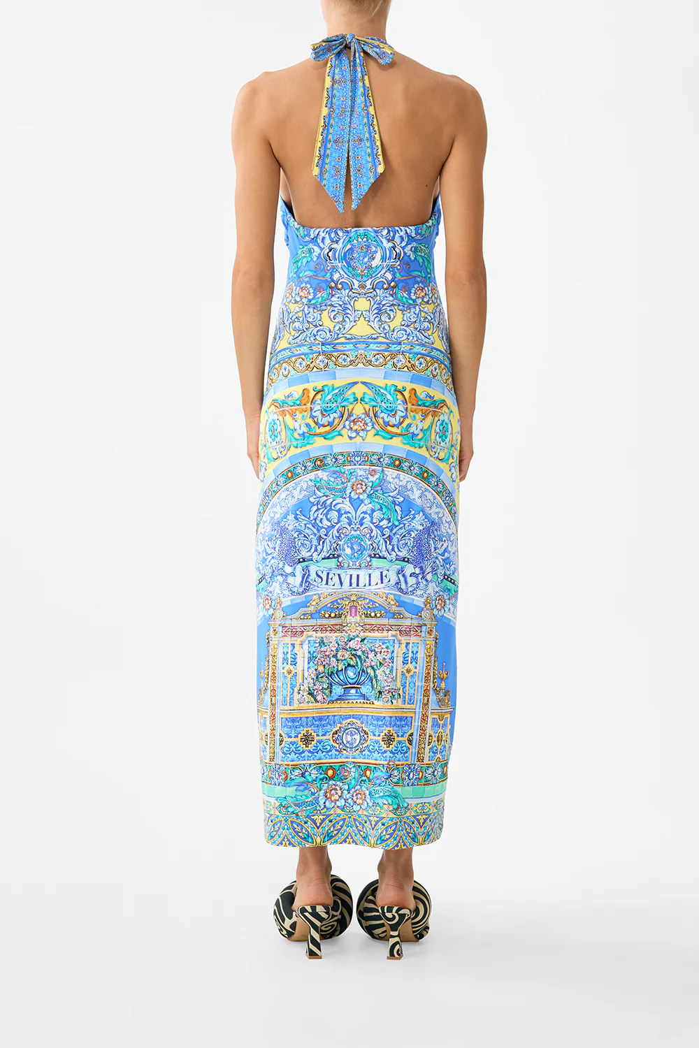 JERSEY HALTER DRESS BENEATH THE ANDALUSIAN SUN - Image 2