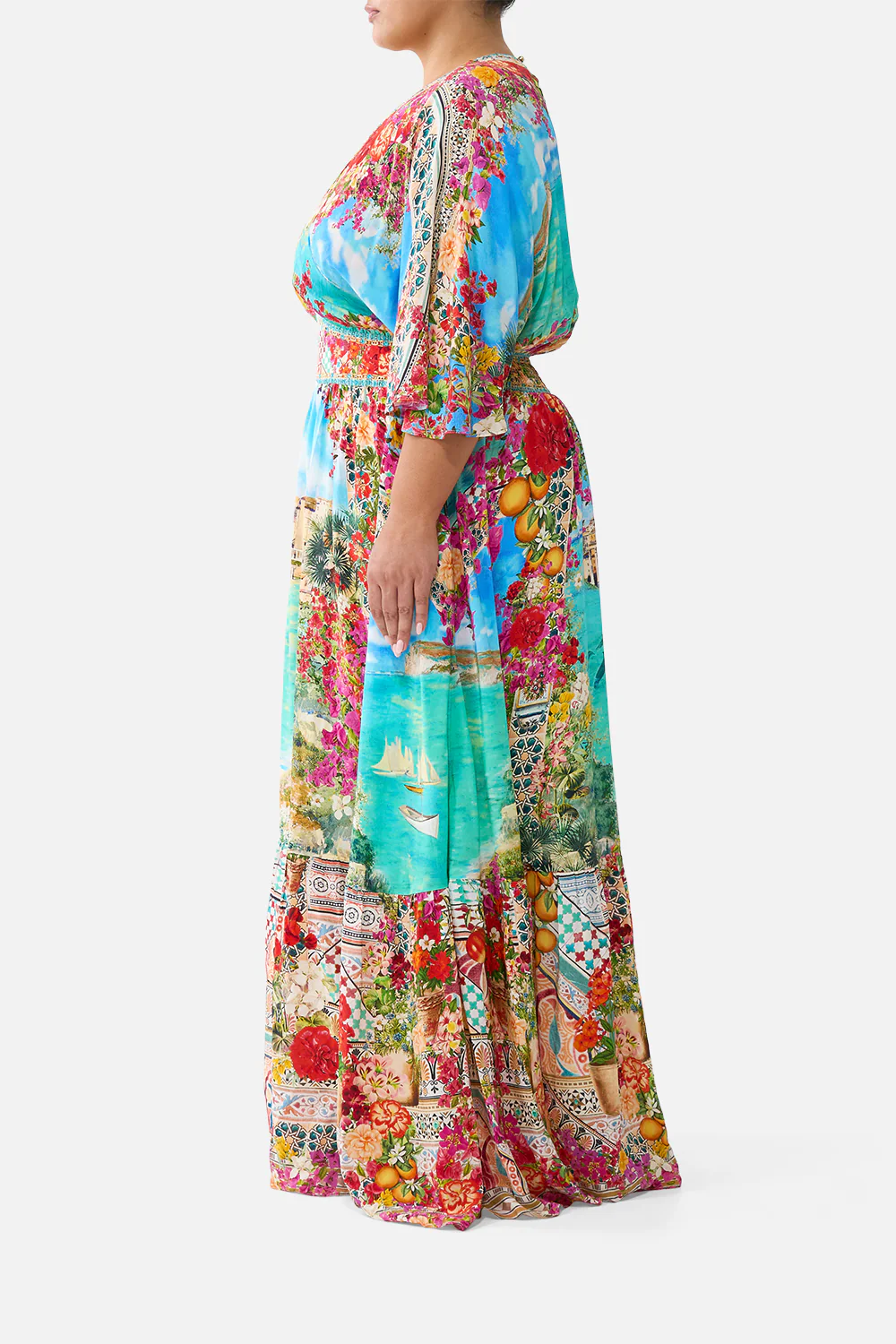WAISTED DRESS WITH HEM RUFFLE MEET ME IN MALLORCA - Image 13