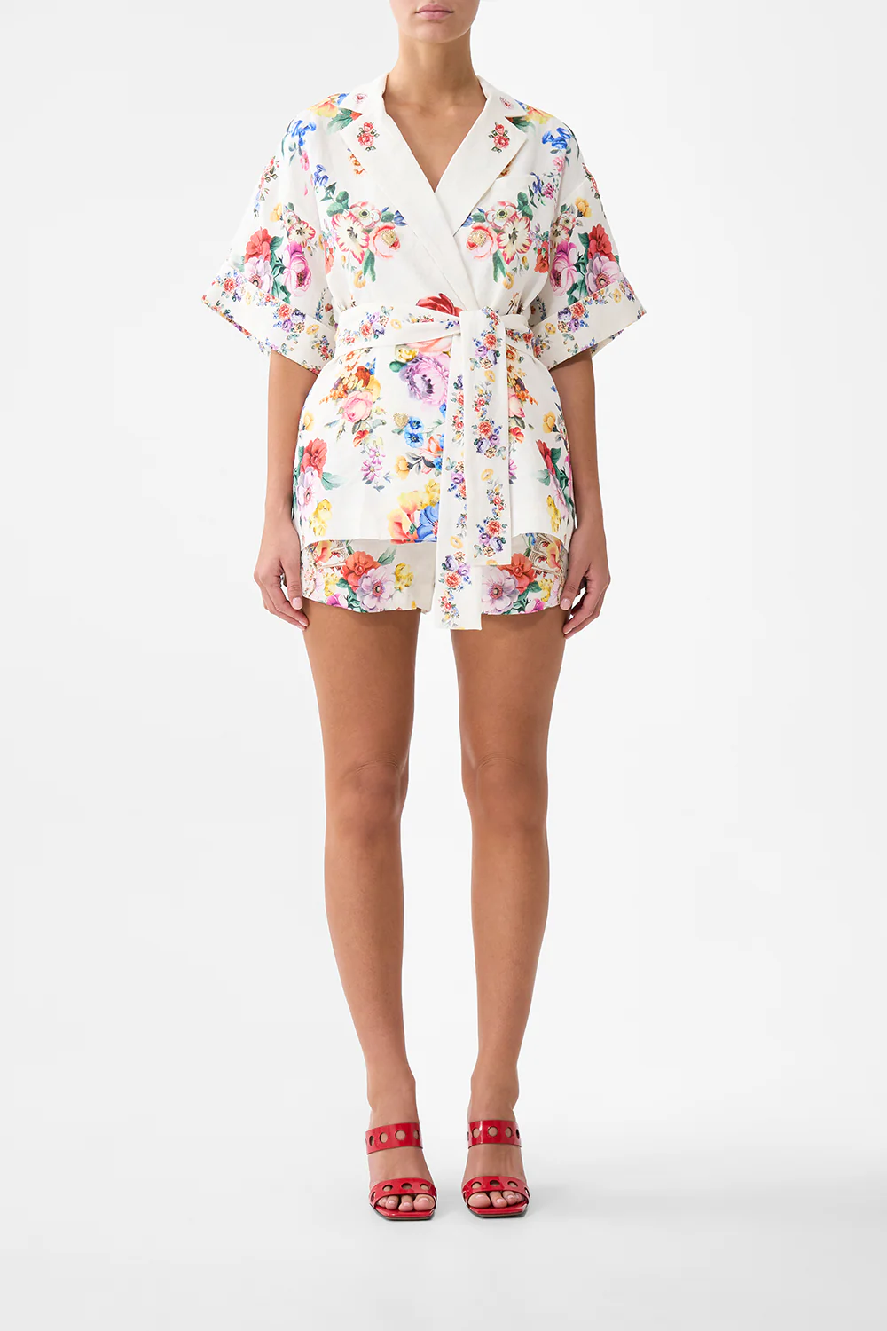 DOUBLE BREASTED SHORT SLEEVE JACKET I LEFT MY HEART IN GRANADA