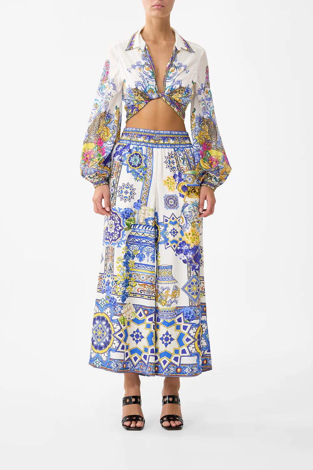 CROPPED WIDE LEG PANEL PANT ESPAÑA NIRVANA