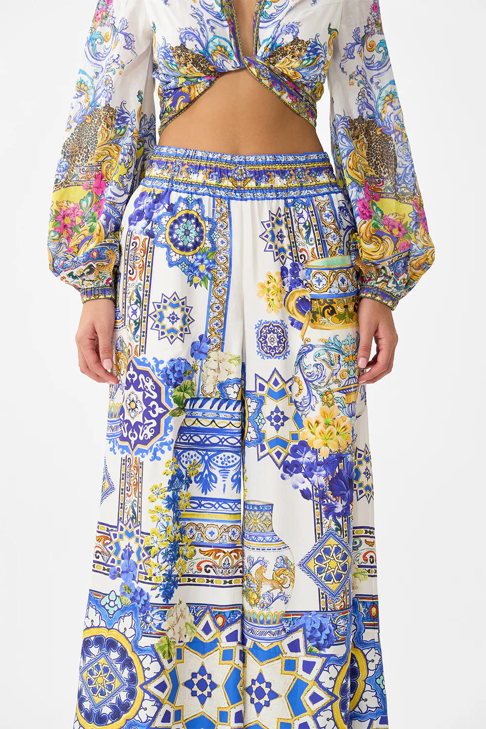 CROPPED WIDE LEG PANEL PANT ESPAÑA NIRVANA - Image 6