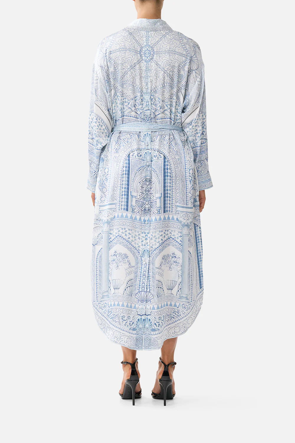 SHIRT DRESS WITH BACK BUTTON DETAIL THE HUM OF THE ALHAMBRA - Image 2
