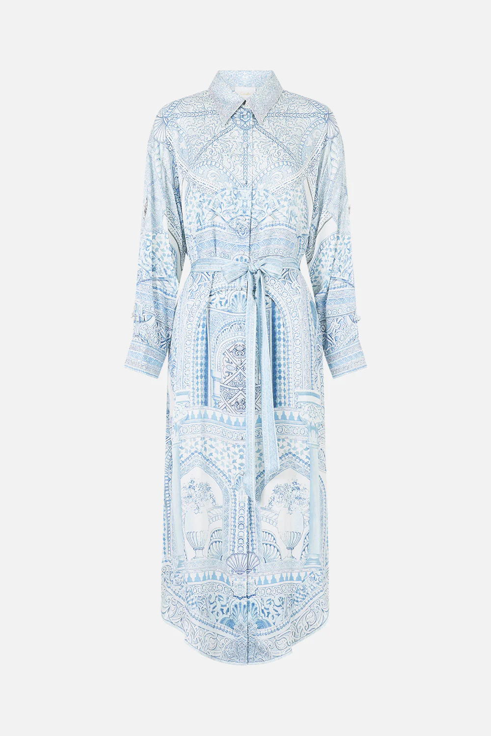 SHIRT DRESS WITH BACK BUTTON DETAIL THE HUM OF THE ALHAMBRA - Image 3