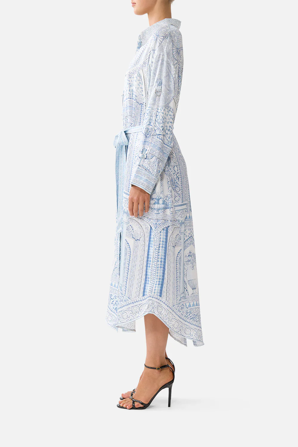 SHIRT DRESS WITH BACK BUTTON DETAIL THE HUM OF THE ALHAMBRA - Image 4