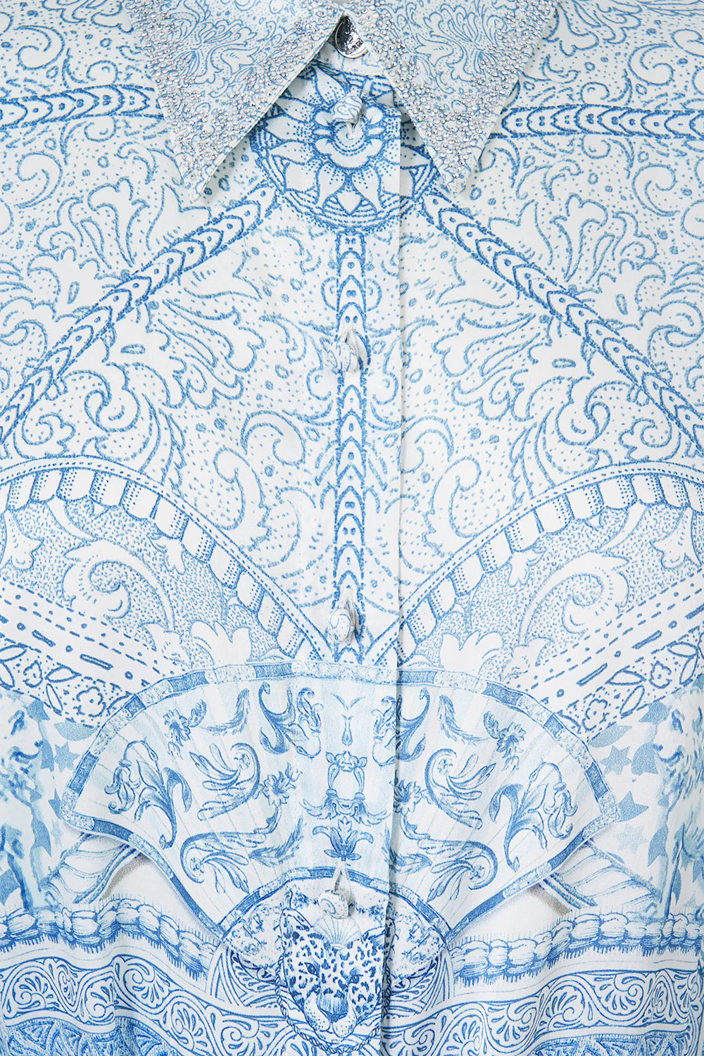 SHIRT DRESS WITH BACK BUTTON DETAIL THE HUM OF THE ALHAMBRA - Image 7