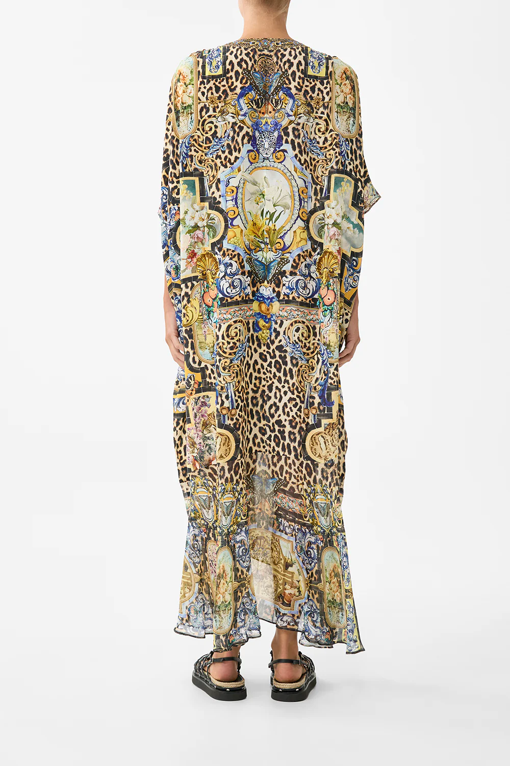 LACE UP KAFTAN WITH HEM RUFFLE SEVILLIAN STYLE - Image 2