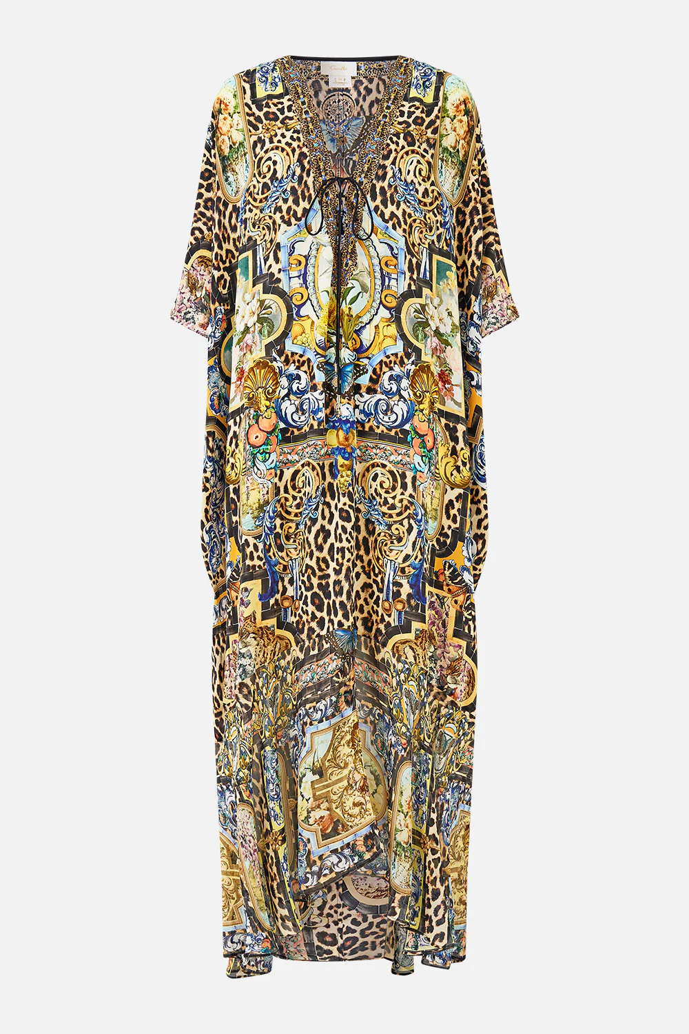 LACE UP KAFTAN WITH HEM RUFFLE SEVILLIAN STYLE - Image 3