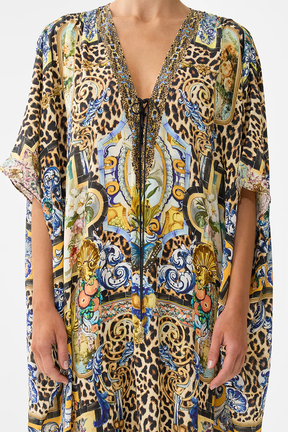 LACE UP KAFTAN WITH HEM RUFFLE SEVILLIAN STYLE - Image 6