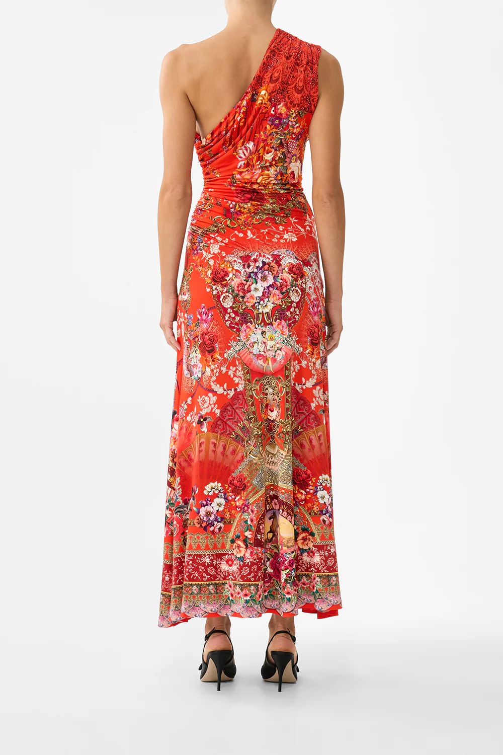 GATHERED JERSEY ONE SHOULDER DRESS OLÉ OLÉ - Image 2