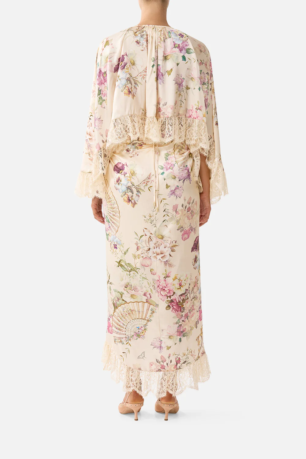 WRAP TIE SKIRT WITH RUFFLE ADORNED IN ARANJUEZ - Image 2