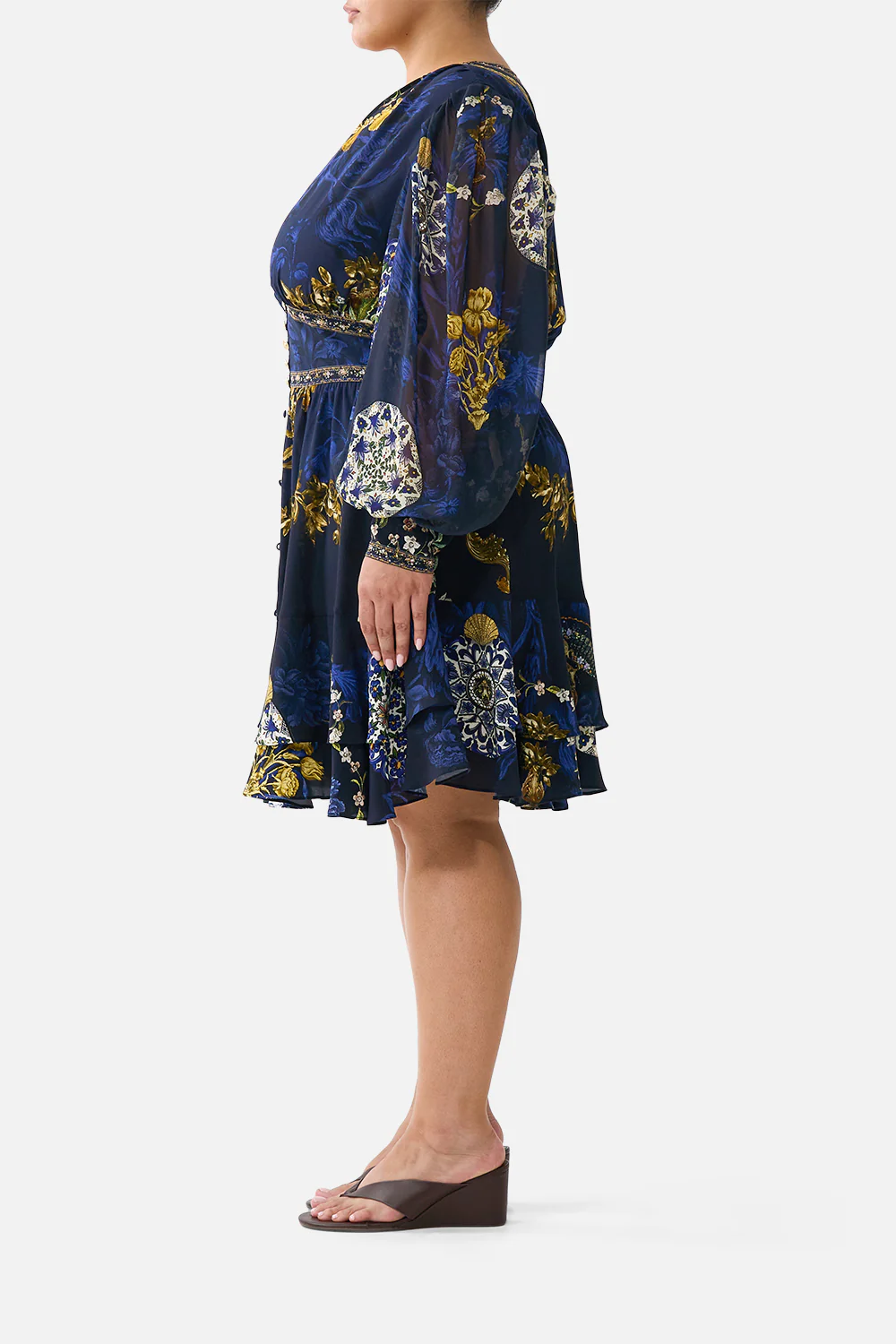 BUTTON FRONT FRILL DRESS NOTES FROM THE BLUE ROOM - Image 13