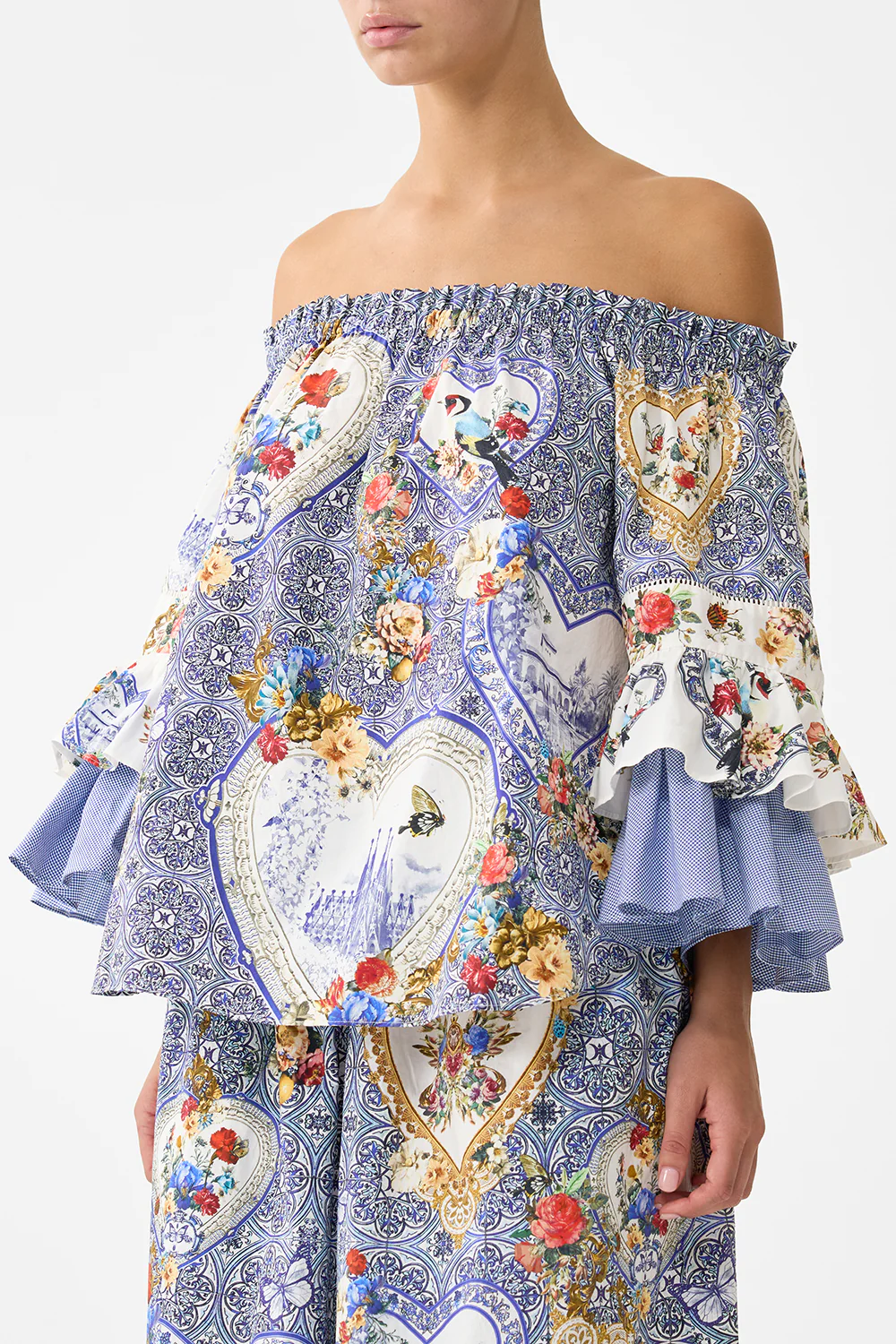 OFF SHOULDER TOP WITH FRILL SLEEVE THE POTTERY PARLOUR - Image 5