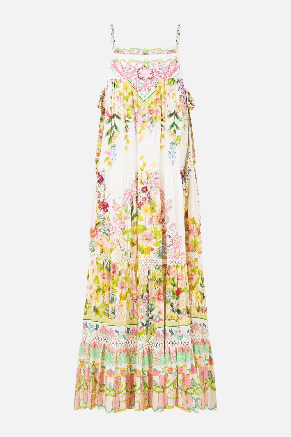 LONG TIERED DRESS WITH BOW TIES THE CALL OF CATALONIA - Image 2