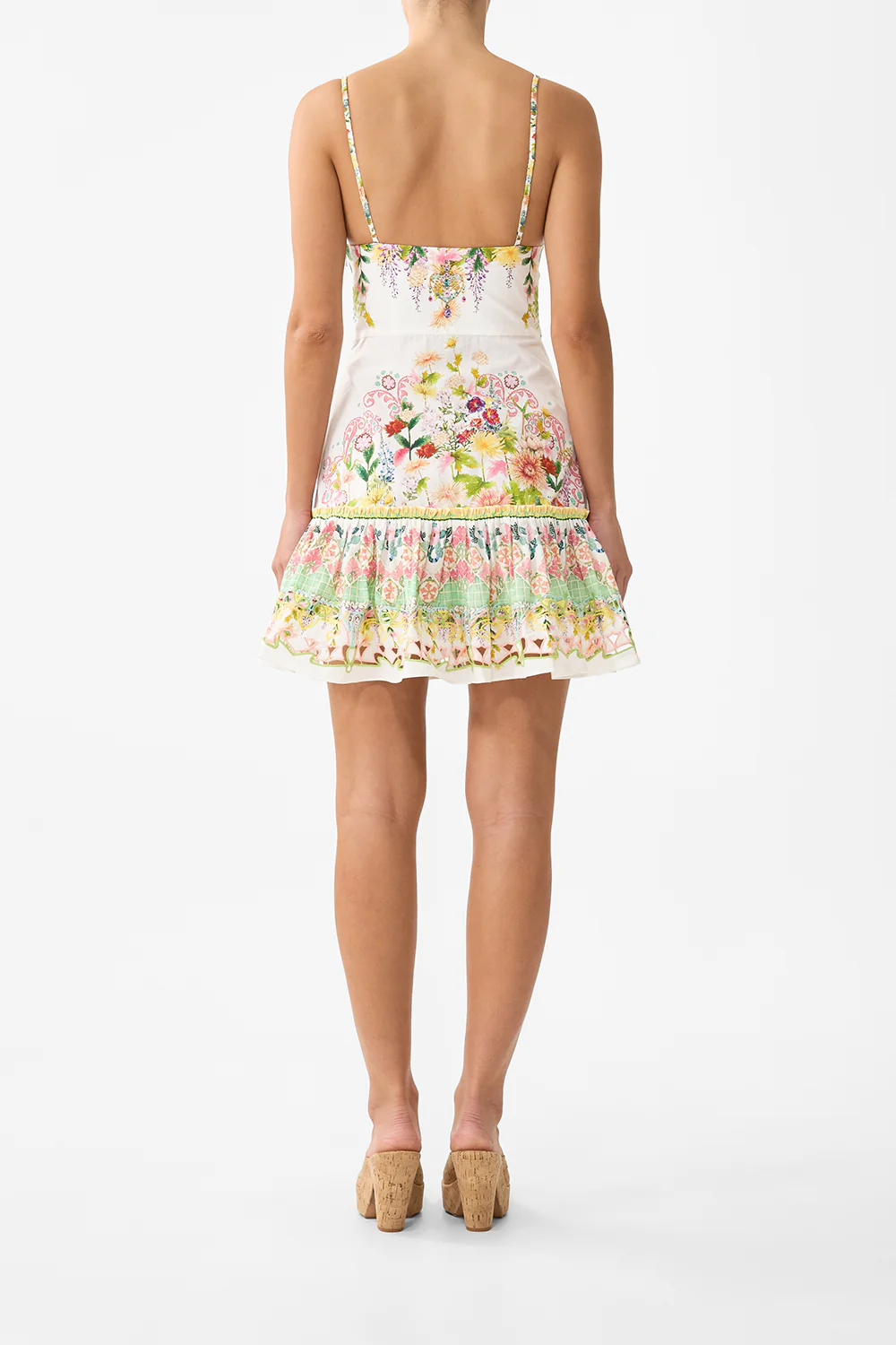 TIE FRONT SHORT DRESS WITH HEM RUFFLE THE CALL OF CATALONIA - Image 2