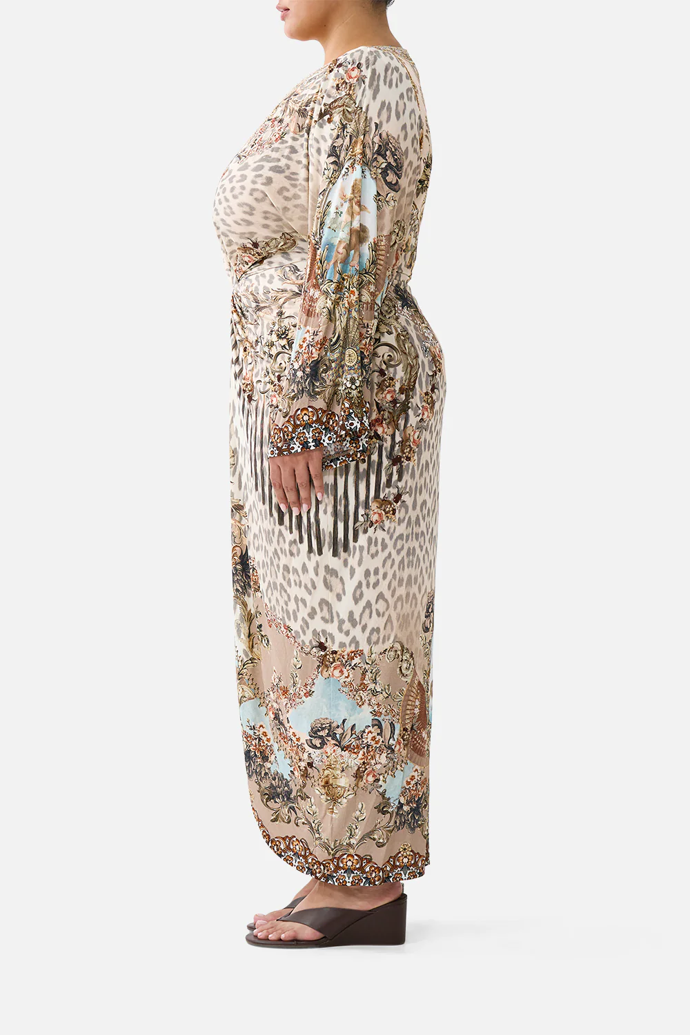LONG SPLIT FRONT TWIST DRESS ARANJUEZ ANIMALIA - Image 13