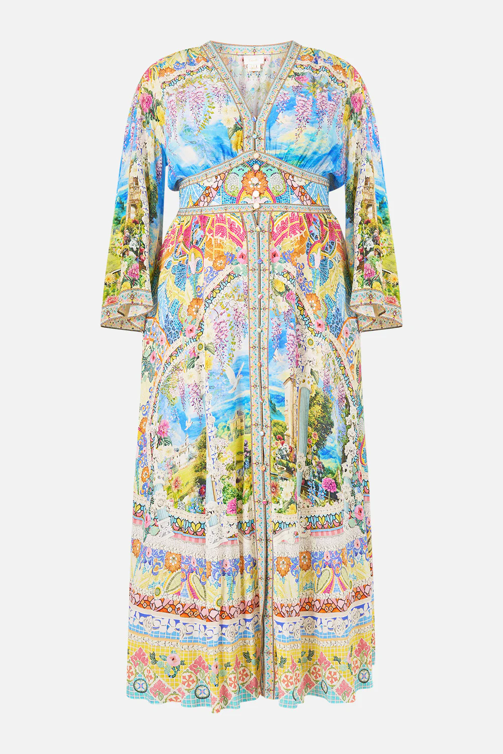 KIMONO SLEEVE DRESS WITH SHIRRING DETAIL NAVÀS NOUVEAU - Image 11