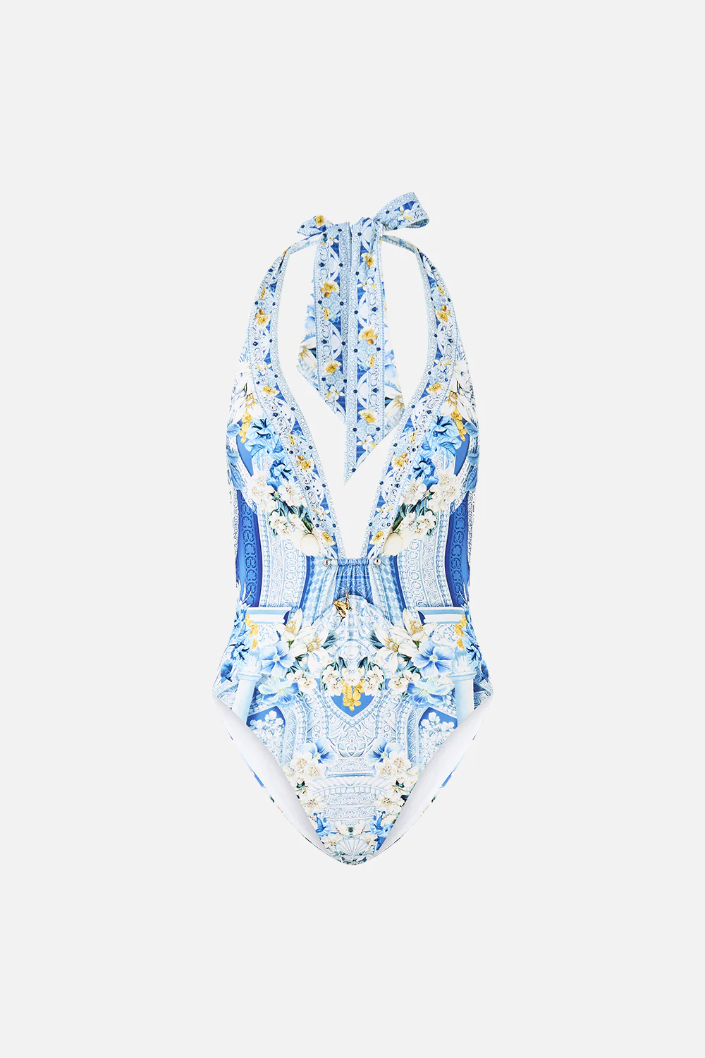 PLUNGE HALTER ONE PIECE WITH BAR FRONT TRIM DE NADA GRANADA - Image 3