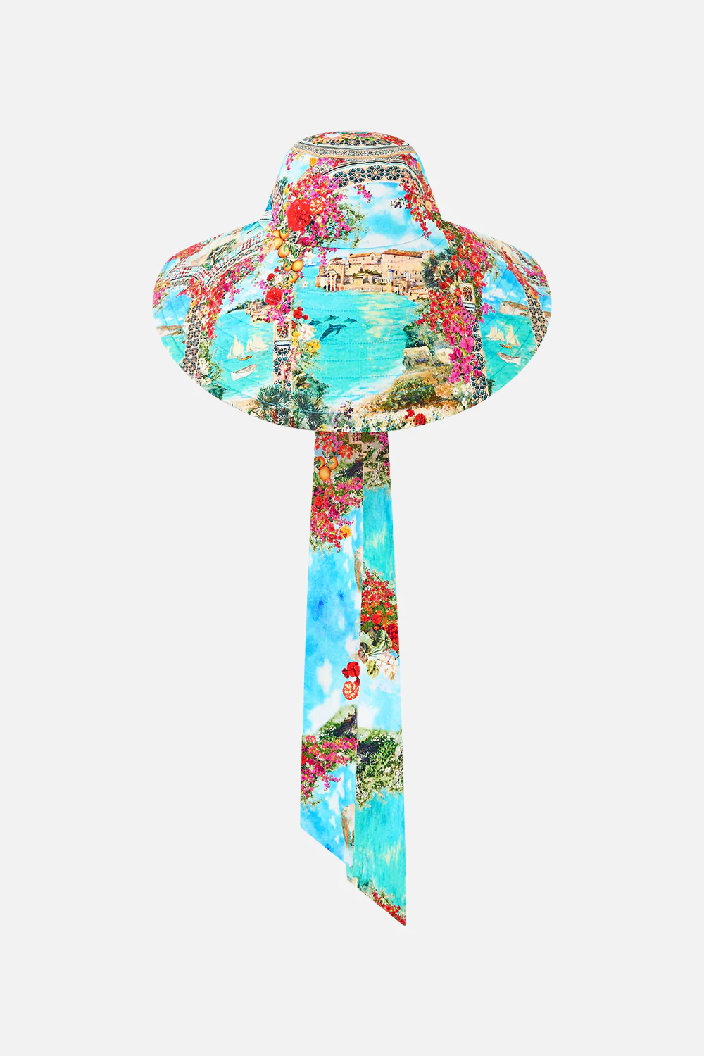 WIDE BRIM BUCKET HAT WITH TIE MEET ME IN MALLORCA - Image 2