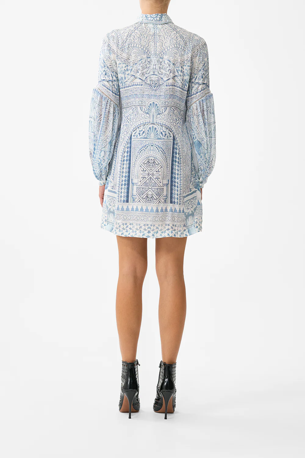 SHIRT DRESS WITH BLOUSON SLEEVE THE HUM OF THE ALHAMBRA - Image 2