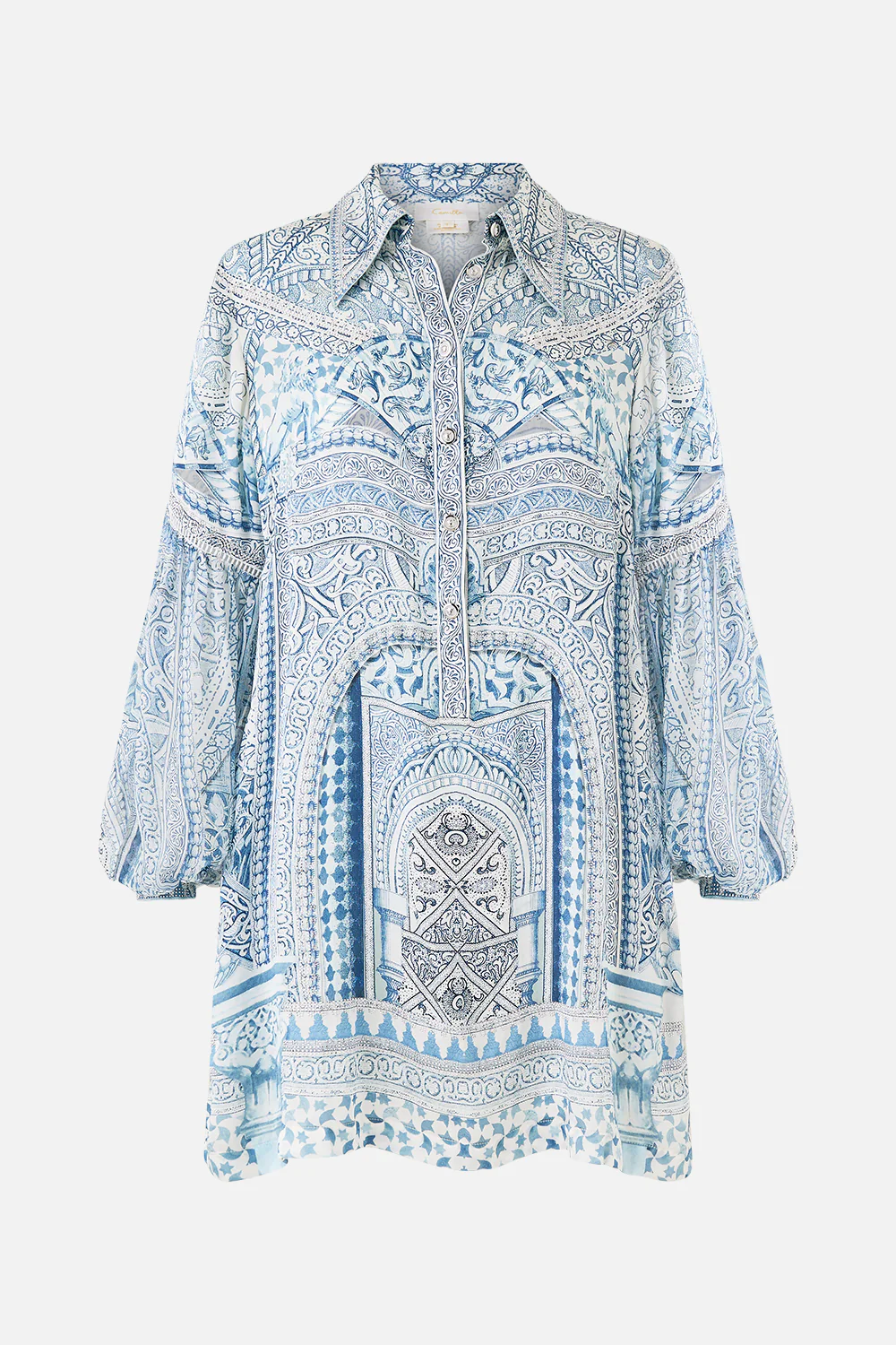 SHIRT DRESS WITH BLOUSON SLEEVE THE HUM OF THE ALHAMBRA - Image 3