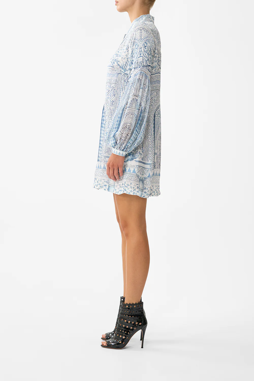 SHIRT DRESS WITH BLOUSON SLEEVE THE HUM OF THE ALHAMBRA - Image 4